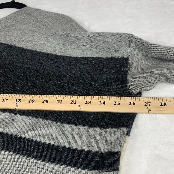 VINCE Cashmere Open Cardigan Womens Small Variegated Stripe Oversized Wool Blend - Picture 12 of 16